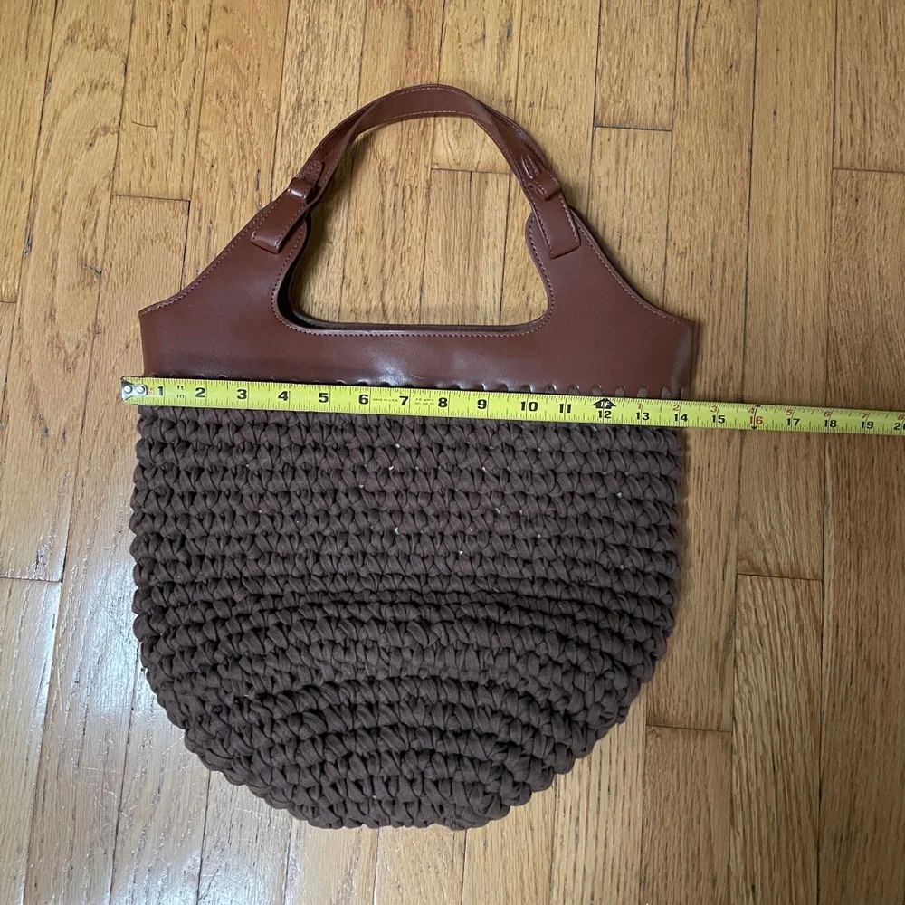Women's Free People Brown Woven Hobo Bag